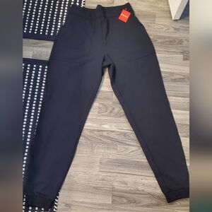 SPANX Black Jogger Track Pants with Elastic Cuffs